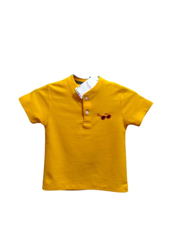 Yellow Henley Polo Shirt Boys